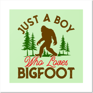 Boy Who Loves Bigfoot Posters and Art